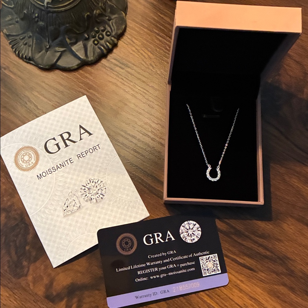 Lucky Horseshoe Moissanite Necklace